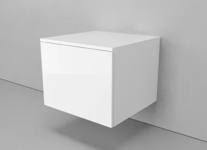 Тумба подвесная Velvex Unit, 50х47,5х40 см белый лед