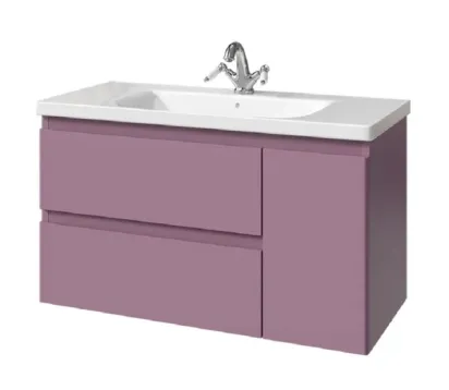 Тумба под раковину Caprigo Forte 36115R eml-045.000.00.20, 100 см подвесная, дверь справа, лиловый
