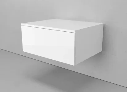 Тумба подвесная Velvex Unit, 60х47,5х27 см белый лед