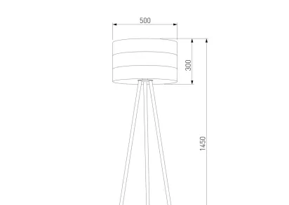 Торшер TK Lighting 5053 Tago Black