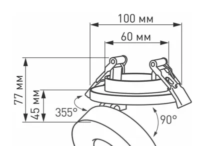 Встраиваемый светодиодный спот Arlight LGD-Mona-Built-R100-12W Warm3000 025450