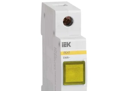 Лампа сигнальная ЛС-47 неон желтая IEK MLS10-230-K05