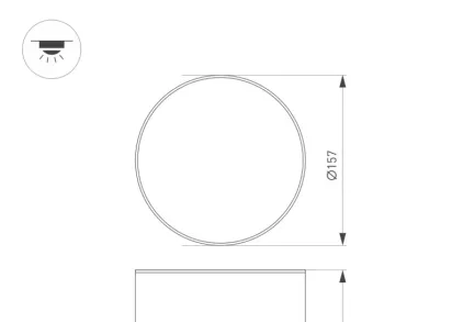 Накладной светодиодный светильник Arlight SP-CYLINDO-R160-18W Day4000 (BK, 110 deg, 230V) 043963
