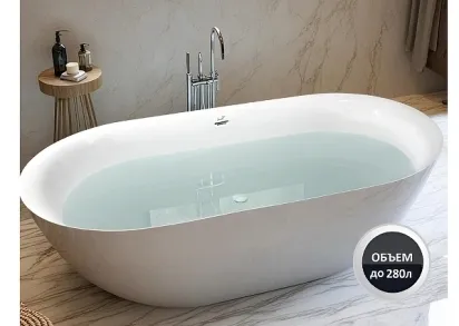 Акриловая ванна Ceruttispa Skye170 170x75 СТ10513 без гидромассажа