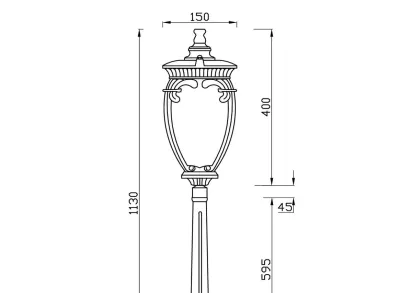 Уличный светильник Maytoni Fleur O414FL-01BZ1